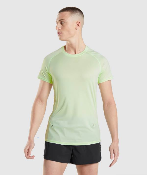 Panske Tricka Gymshark Speed Evolve Hnede Zelene | JS0986745